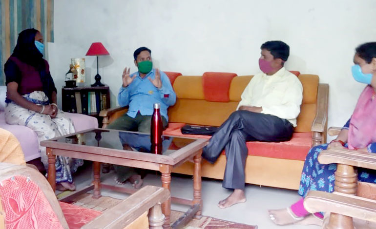 Meeting with Gram Pradhan at Ghansali